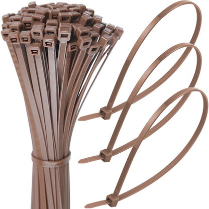 Brown cable ties