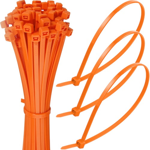 Orange cable ties