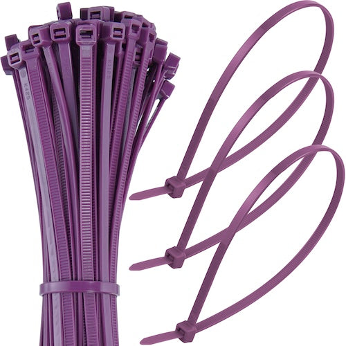 Purple cable ties