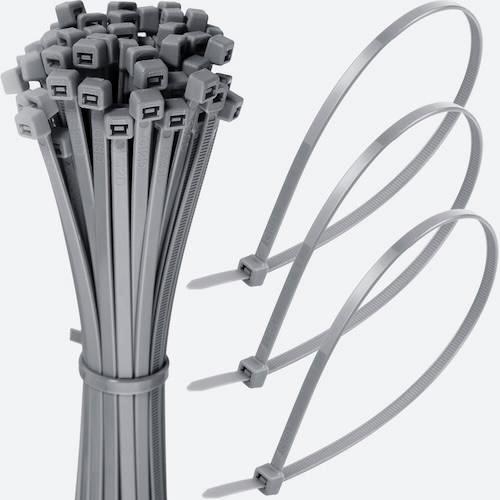 Silver cable ties